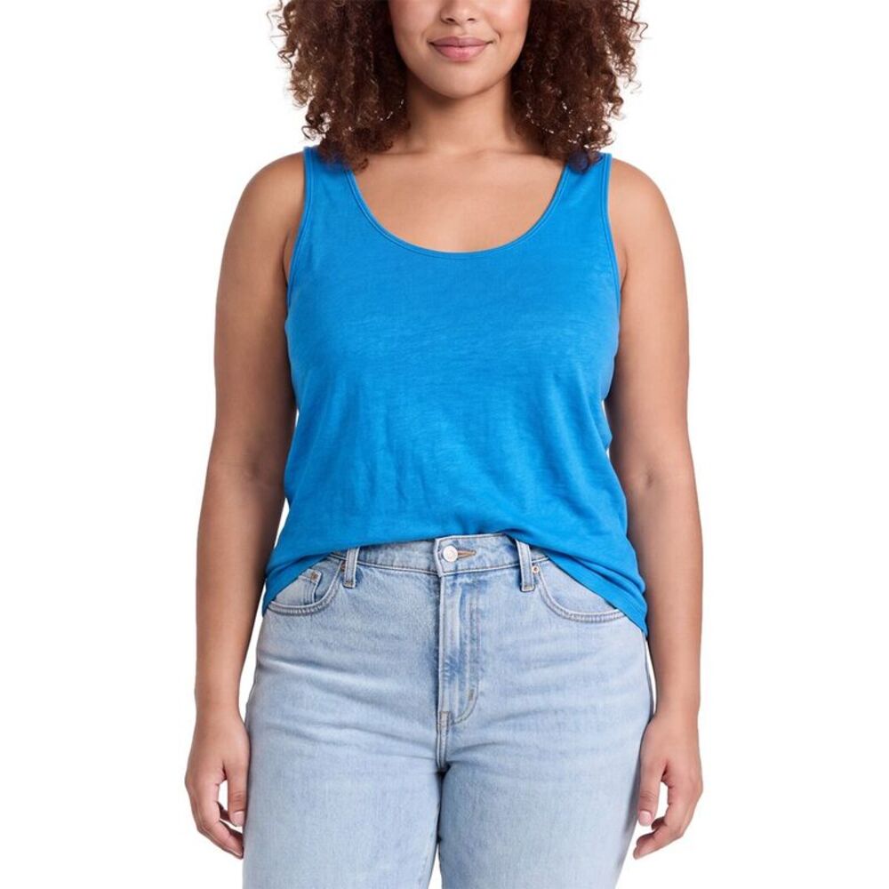 Eileen Fisher Womens Linen Tank Top, Blue